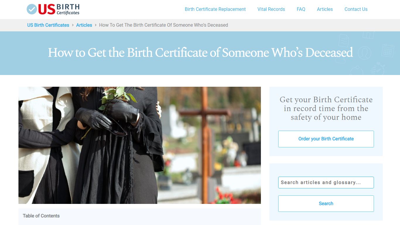 How to Get the Birth Certificate of Someone Who’s Deceased